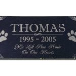 You-Left-Paw-Prints-on-Our-Hearts-Pet-Memorial-Stones-Personalized-Headstone-Grave-Marker-Absolute-Black-Granite-Garden-Plaque-Engraved-with-Dog-Cat-Name-Dates-0