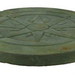 Zeckos-Compass-Rose-Symbol-Green-Verdigris-Finish-Round-Cement-Step-Stone-10-Inch-0-0